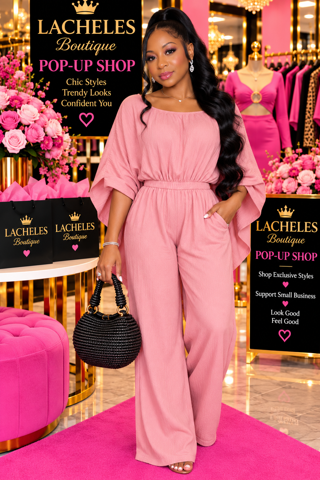 Full Size Boat Neck Batwing Sleeve Wide-Leg Jumpsuit Plus Size