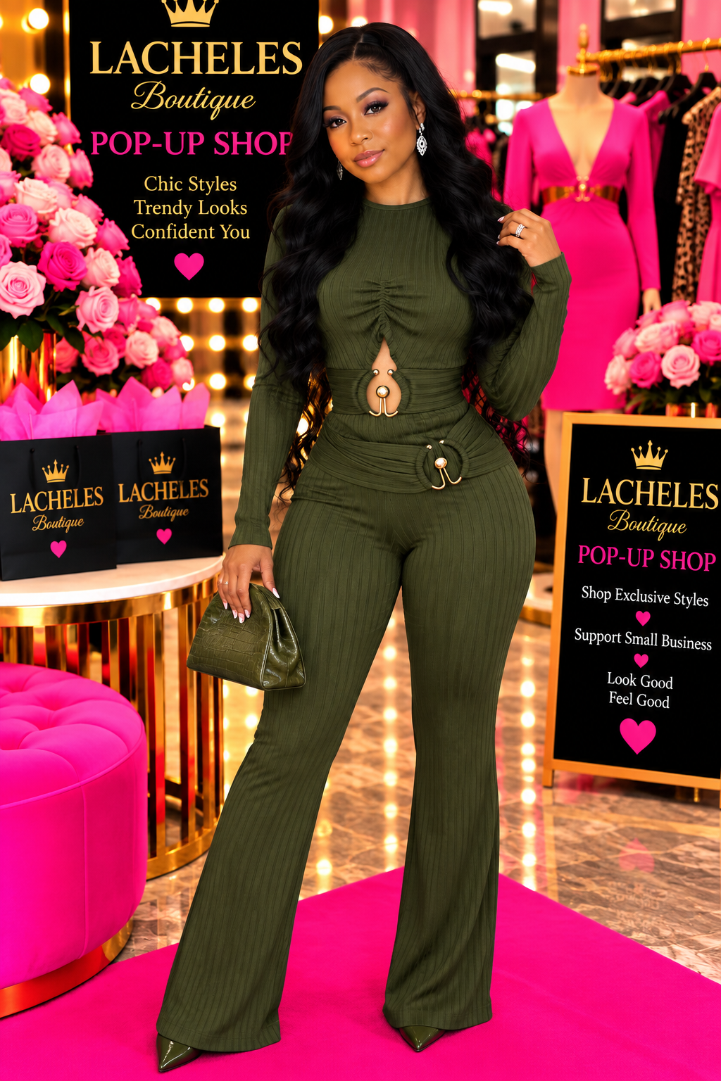 Ribbed Knit Ruched Cut-Out Jumpsuit